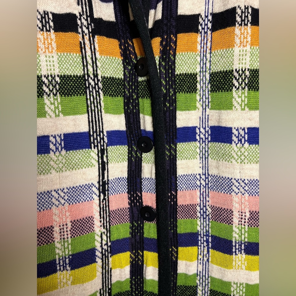 Anthropologie Aldomartins Shanley Plaid Wool Alpaca Colorblock Blanket Coat NWOT - Picture 6 of 13